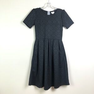 Lularoe black midi dress with pockets